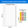 KTRIO 16pcs A6 Binder Pockets 6 Holes Budget Cash Envelopes