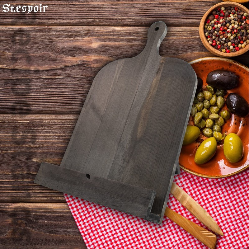 St.espoir Natural Wood Recipe Tablet Stand, Just Place It In