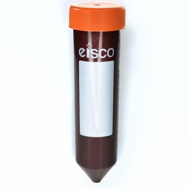 Eisco - Pack of 25, 50mL Sterile Amber Centrifuge Tubes, Polypropylene, Flat Cap, Lab-Grade