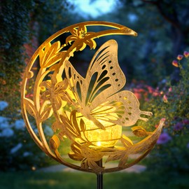 JOBOSI Solar Butterfly Floor Lamp, Waterproof Outdoor Solar Light for Garden, Yard, Patio Decor, Auto On/Off, Long-Lasting Battery, Unique Gift for Mom, Grandma, Christmas