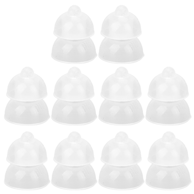 10Pcs Silicone Eartips Double Layer Washable Design Antistatic Detachable Earbud
