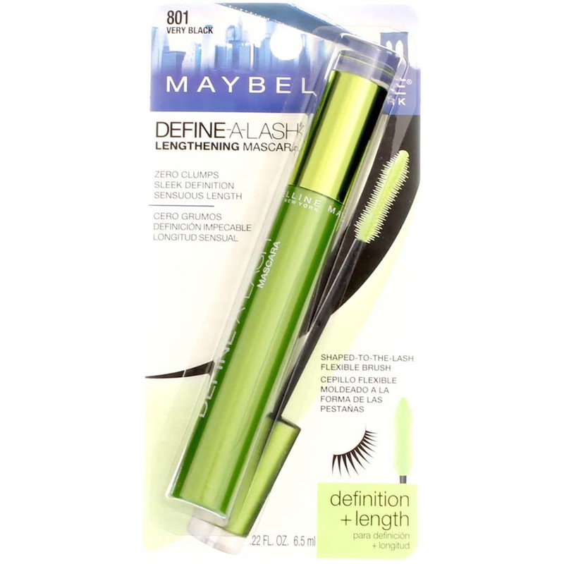 Maybelline Define-A-Lash Mascara, Very Black [801], 0.22 oz by Maybelline