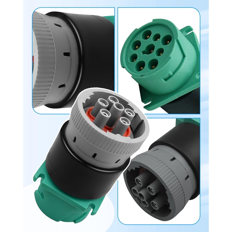 HUFEWU Female Diagnostic Adapter Plug 9pin J1939 Type 2 to