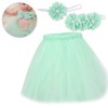 Newborn Photography Props, Soft Fluffy Tutu Skirt, Flower Headband, Wrapped