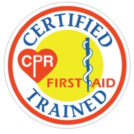 Oracal Certified CPR First Aid Trained Hard Hat Decal Hard Hat Sticker Helmet H44 - Pk of 12 $1.29 ea