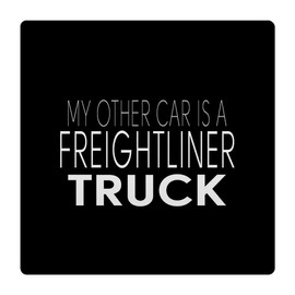 Makoroni - MY OTHER CAR IS A FREIGHTLINER TRUCK Ceramic Tile Drink Coaster Small Trive Cork Backing 4.25 x 4.25 inc, DesX72