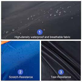 Cubierta para Carro - Funda para Coche Impermeable, Cubre Coches para Exteriores, a Prueba de Polvo, Anti-UV, Resistente a Arañazos y Nieve - Azul