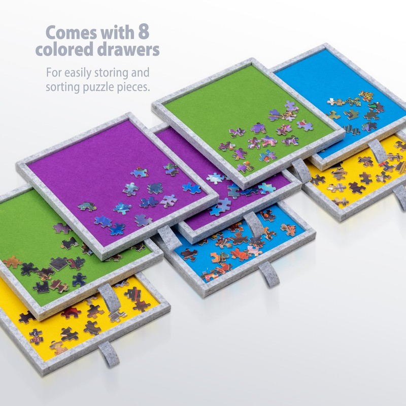 Tektalk 2000 Piece Foldable Felt Jigsaw Puzzle Board with Height