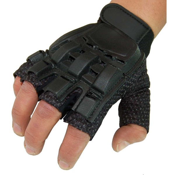 TRINITY Tactical Half Finger Gloves, Large