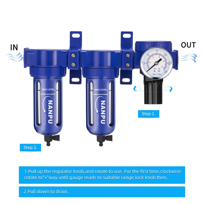 NANPU Zinc Alloy Air Drying System - Double 5 Micron