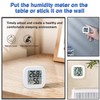 OPPERD Mini Thermo-Hygrometer Thermometer, Digital Room Thermometer, Indoor Thermo-Hygrometer, Bedroom,