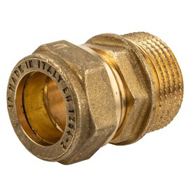 tecuro MS Compression Ring Connector, Screw-In Fitting with Cylinder Thread 22 mm x 1/2 Male Thread