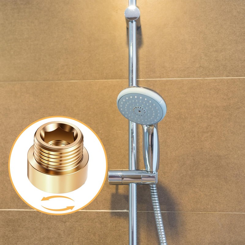 2Pcs Shower Head Extension Arm Shower Head Adapter, Brass G1/2