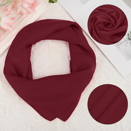 Square Silk Scarf Women's Lightweight Bandana Red Black Neckerchief Women Red Scarf Headscarf Women's Elegant Neckerchief Red, Satin Scarf, Silk Scarf Hair, Gift for Women, Jujube