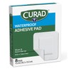 CURAD White Waterproof Adhesive Pads, 4 x 4 inches, 4