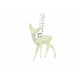 Miniblings Necklace Deer Necklace 45 cm White Christmas Deer Bambi Forest Deer