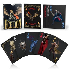 WJPC Magic Warrior Waterproof Playing Cards,Plastic Playing Cards,Deck of Cards ，Game and Party Gift Poker Cards (Epic Warrior)