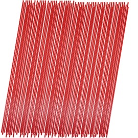 Aerosol Spray Can Red Plastic Straws - Tip Extension Tubes for Automotive Lubricant, Cleaner, Penetrating Oil (50 Pack)