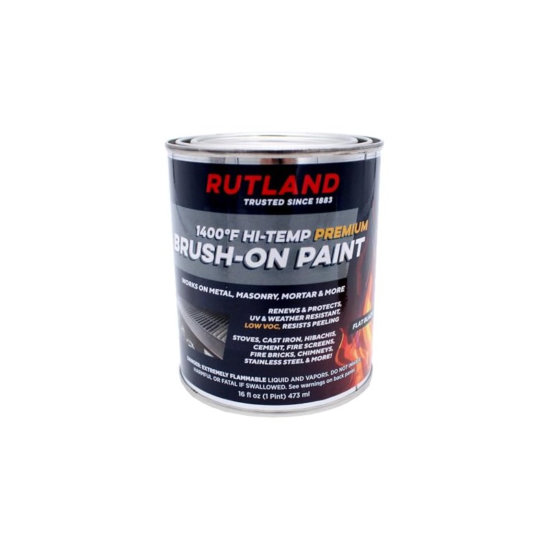 Rutland - 81V Premium 1400 Degree F Hi-Temp Brush-On Paint,