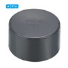 PATIKIL 63mm UPVC Pipe End Cap Fitting, 3 Pack Furniture