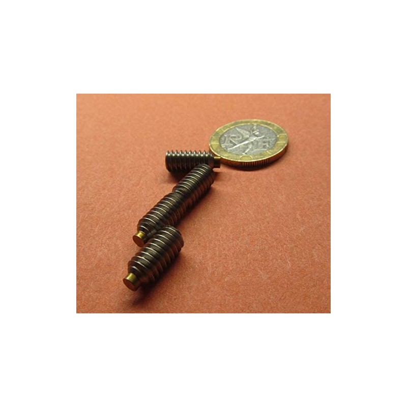 18-8 Stainless Steel Brass Tip Set Screw 1/4"-20 x .500"