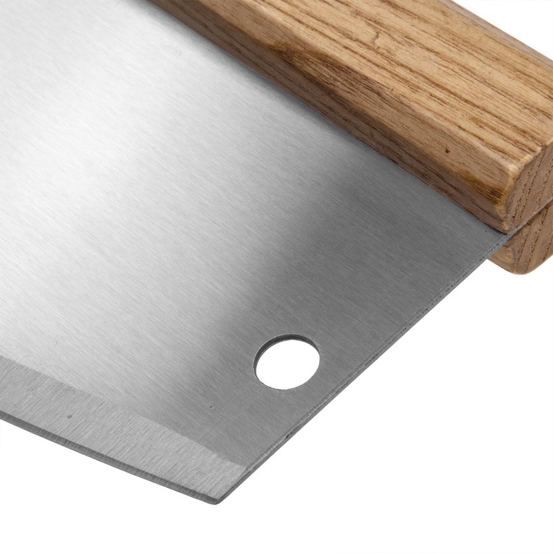 Feuergott Pizzaschneider Edelstahlklinge Griff aus Eschenholz Profi Pizzamesser mit 35