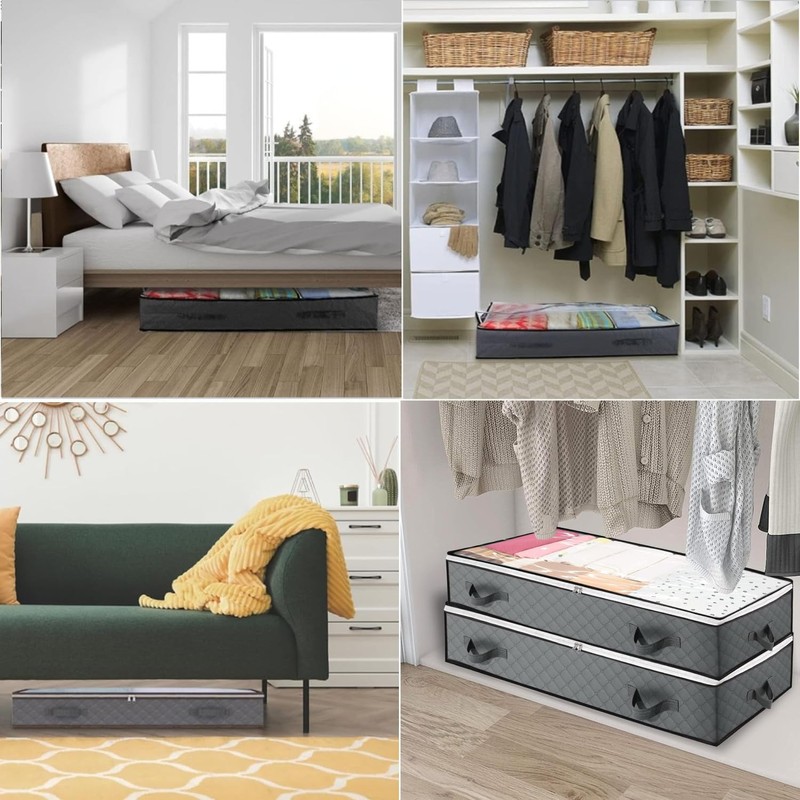 Coyanyu Pack of 2 90 L Underbed Storage Box with