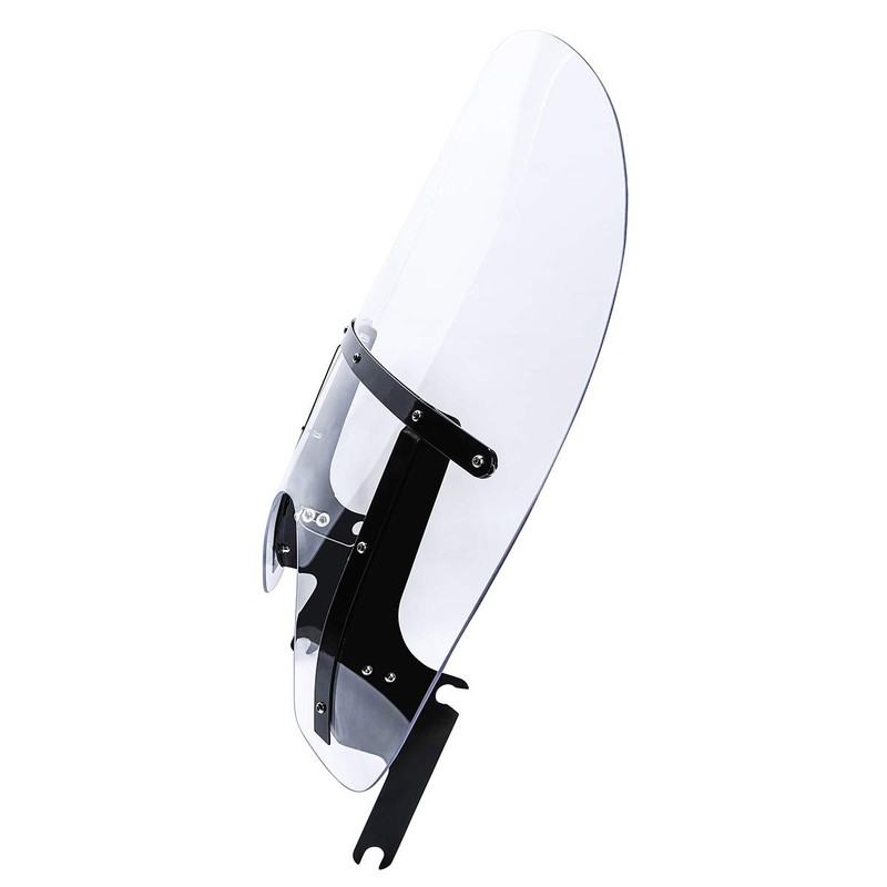 XFMT Clear Detachable Quick Release Windshield Windscreen W/Black Bracket For