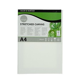 Daler-Rowney Simply Canvas A4, Acrylic & Oil Paint, Acid Free, Ideal for Entry-Level Artists & Hobbyists