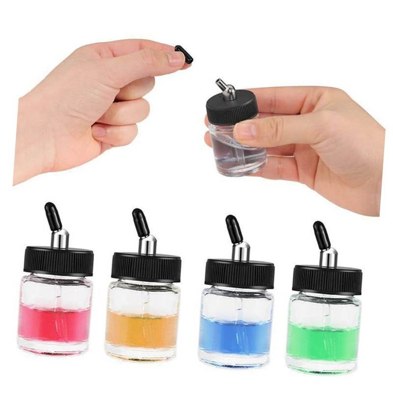 jojofuny 20pcs Airbrush Bottle Cap Durable Plastic Nozzle Caps for