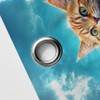 Funny Cat Shower Curtain for Kids, Cute Kitten Riding Shark