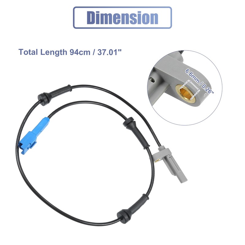 QUARKZMAN 2 Pieces Rear Left Right ABS Sensor Wheel Speed