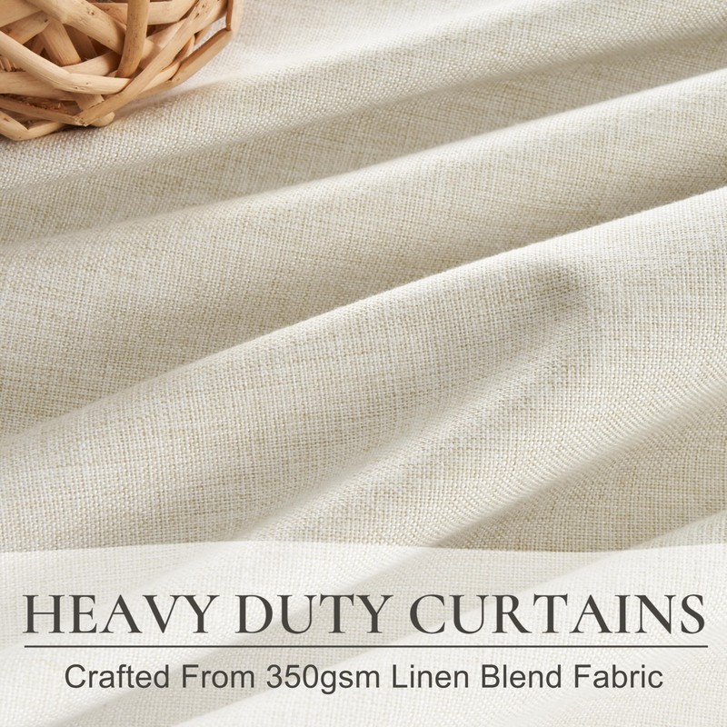 Cream Blackout Curtains & Drapes 96 Inches Long 2 Panels
