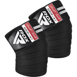 RDX - Par de rodilleras para levantamiento de pesas, correas elásticas para gimnasio, entrenamiento, fitness, sentadillas, levantamiento de potencia, 