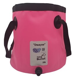 PBP Foldable Bucket 20L - Dwayne Quick Hose Connector (Pink)