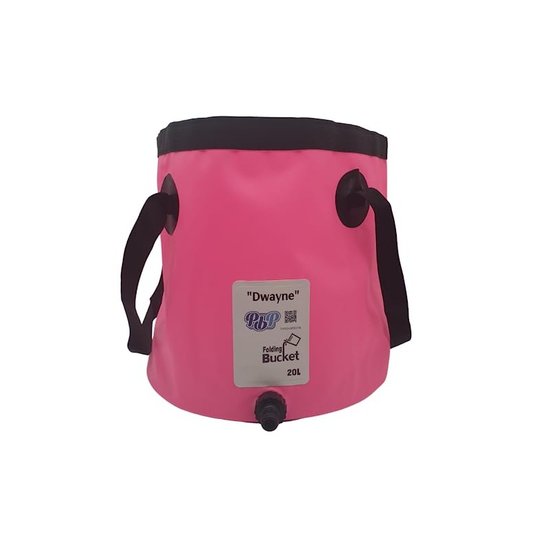 PBP Foldable Bucket 20L - Dwayne Quick Hose Connector (Pink)