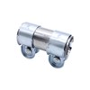 TAKPART Exhaust Pipe Clamp Pipe Connector Double Clamp Diameter 35