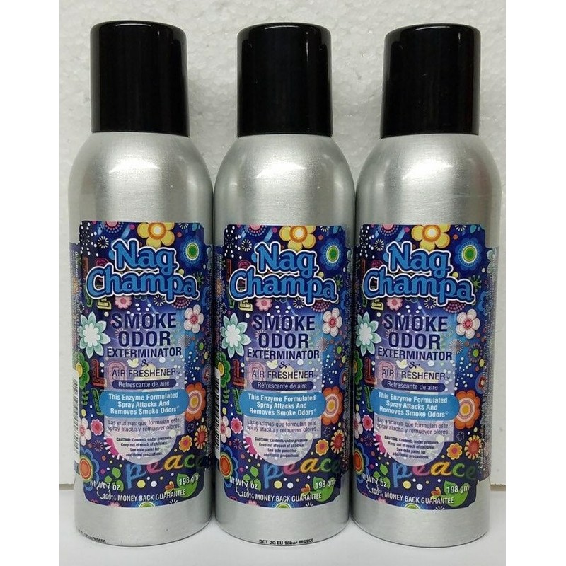 Smoke Odor Exterminator Nag Champa 7 oz Large Spray Set