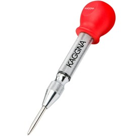 KAGGNA 5-Inch Automatic Center Punch for Metal, Leather Punch, Adjustable Impact Spring Loaded Center Punch Tool, Spring Punch, Center Punch Spring Loaded, Auto Center Punch