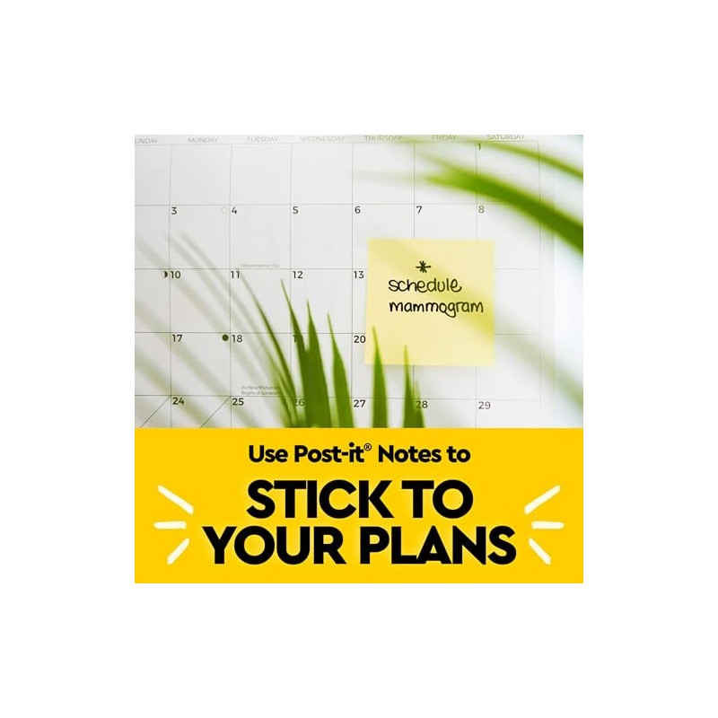 3M Post-it notas rayadas amarillo canario de 7.62cm x 7.62