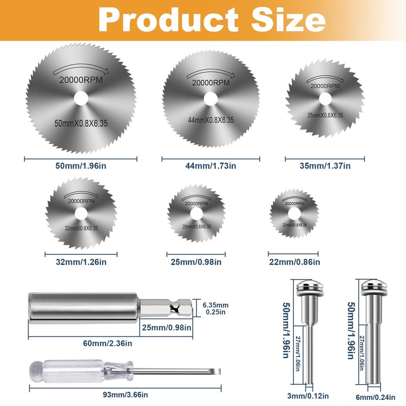 FOTYBEl Cutting Wheel for Drill, Rotary Tool Cutting Discs with