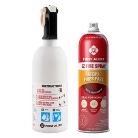 First Alert 1048304 Kitchen5AF400 Bundle Fire Extinguisher, White, Red