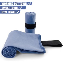 Microfiber Camping Towel for Face Quick Dry Lightweight Small Travel Body Beach Swimming Cycling Fishing Hiking Backpacking Towels(Navy Blue, 2 Pack S)