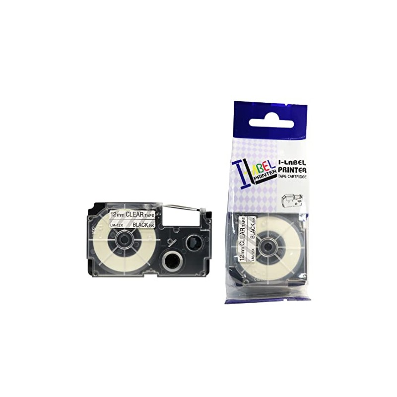 LM Tapes - Premium Compatible 12mm Black on Clear Label