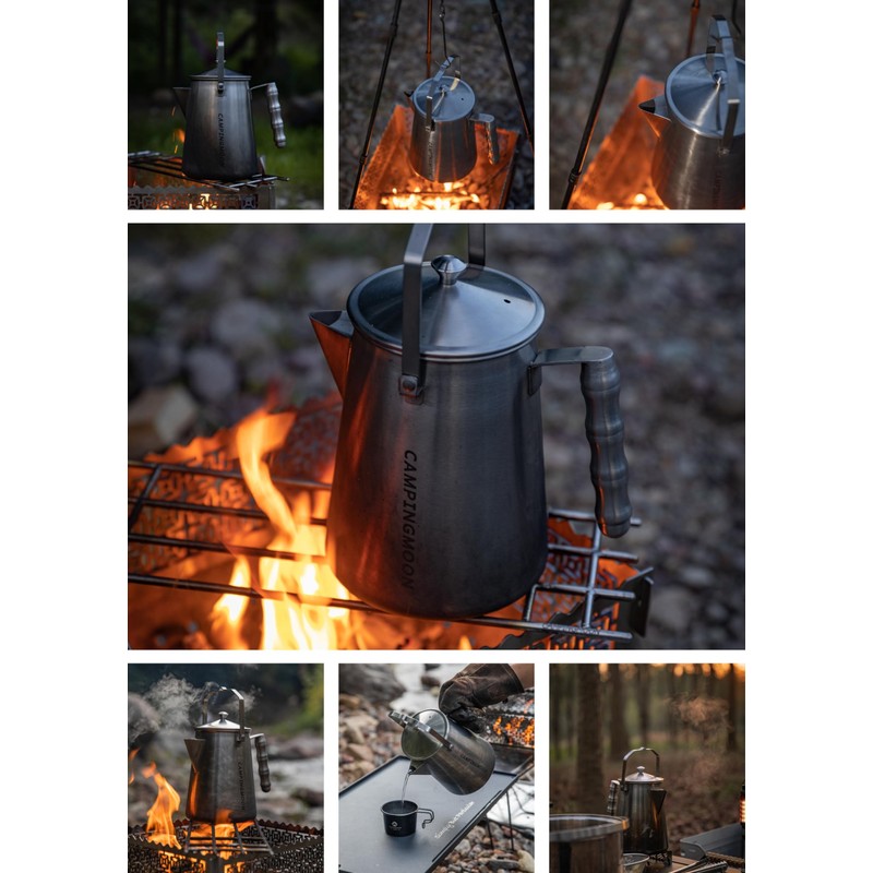 CAMPING MOON SW-6 Bonfire Kettle, Direct Fire, Fire Place Kettle,