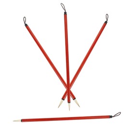 VILLFUL 4pcs Brush Calligraphy Tools Ink Pens Chinese Calligraphy Traditional Calligraphy Japanese Calligraphy Brush Calligraphy Pens Writing Brush Bamboo Pole Ling Fei Jing