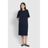 jaju [JAJU] Women's Soft 5-Button Lounge Dress_Navy
