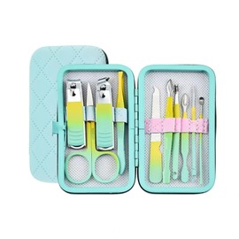 Nail Clippers Set, 10 Pieces, Multi-functional Stainless Steel Scissors, Portable, Manicure Set, Kit, Nail Clippers, Leather Case, Storage Case, Nail Care, Travel