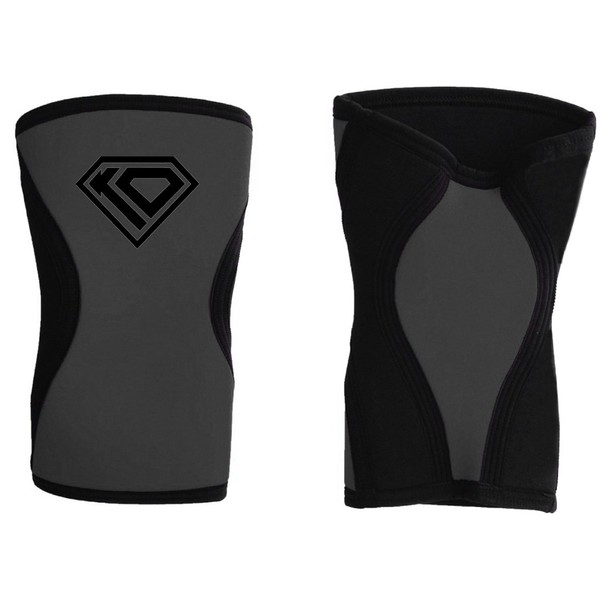 KO Sports Gear's Black and Grey Neoprene Knee Pad - For Wrestling Takedowns and MMA Workouts - Shooting Sleeve (Youth Small)