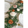 Ling's Moment 5FT Terracotta Artificial Flower Garland Fake Rose Floral